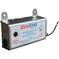 Ventamatic Xxduostat Adjustable Dual Thermostat/Humidistat Control For Power Attic Ventilators