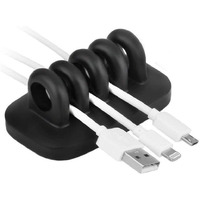 Monaco Cable Clip Holder Weighted Desktop Cord Management Fixture (Black)