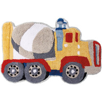 Dream Factory Trains And Trucks 100% Cotton Dump Truck 20"" W X 30"" L Bath Rug  Yellow