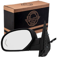 Replacement Driver Power Door Mirror Heated Textured Black Cap Compatible With 2009-2013 Silverado Pickup Truck 20756892