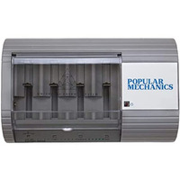 Popular Mechanics Battery Recharger - Disposable & Rechargeable Battery Charger For Alkaline & Nimh Aaa  Aa  C  D  N  6V Or 9V Batteries - Includes Built-In Battery Tester