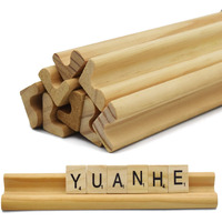 Yuanhe Set Of 8 Wooden Scrabble Tile Holders Letter Replacement Racks Word Tray For Crafts And Game Stands