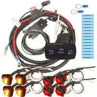 Mcsadventures Universal Rocker Switch Atv Utv Turn Signal Kit Blinker Kit (Horizontal: Backlit  Blue) Street Legal Kit For Honda Talon Pioneer