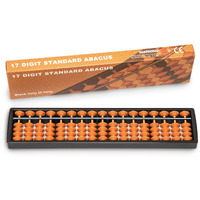 Digital Standard Abacus-25.4 Cm-Professional 17-Column Soroban Calculator (Functional And Educational Tool)
