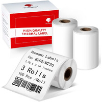 Phomemo 2.36"" X 3.14"" Multipurpose Labels  Thermal Sticker Label  Premium Adhesive Mailing Address Label Compatible With M220 M200 Label Maker For Logo Design  Qr Code  Name Tag  Inventory  3 Rolls