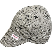 Comeaux Caps Reversible Welding Cap Grey Bandana Size 7 1/8