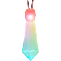 Set Of 5 Mystic Crystal Light Up Necklaces With Color Change Led Pendant