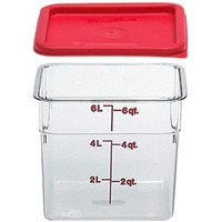 Cambro 6Sfscw135 Camsquare Food Container  6-Quart  Polycarbonate  Clear  Nsf With Lid