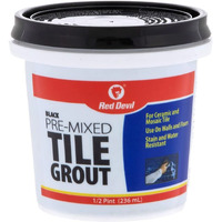 Red Devil 042260 Pre-Mixed Tile Grout  1/2 Pint  Black  (Pack Of 1)