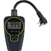 Techbee 1 S To 999 H Short/Long On-Off Interval Repeat Cycle Timer Plug Outlet With Countdown And Light Sensor  Waterproof For Outdoor (15A 1Hp)