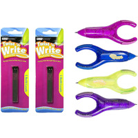 Penagain Twist 'N Write Pencil Assorted Colors 4 Count (00071) Bundle With 10 Count Refills