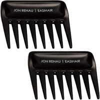 Set Of 2 Wide Tooth Combs By Jon Renau & Easihair For Synthetic  Heat Friendly Hd Fiber And Human Hair