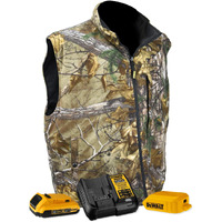 Radians Dewalt Camouflage Fleece Heated Vest With Battery  Charger  And Adapter - Size 2X Large
