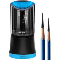 Afmat Artist Pencil Sharpener  Charcoal Pencil Sharpener  Long Point Pencil Sharpener  Art Pencil Sharpener For 6-9.6Mm Large Pencils  Rechargeable Pencil Sharpeners For Art Pencils-Blue