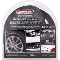 Cowles - Premium Universal Body Molding For All Vehicles - Easy Install  Black Finish  1/4"" By 20 Ft  Uv Protected  Long Lasting Flexible Pvc