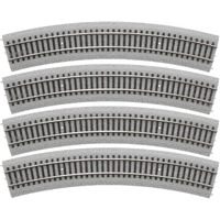 Lionel Ho Gauge Track  20"" Radius Curve Magnelock 4-Pack