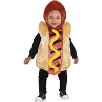 Suit Yourself Mini Hot Dog Halloween Costume For Babies  6-12 Months  Includes Tunic With Hood