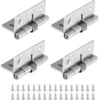 Luomorgo 4 Pcs Spring Loaded Hinges For Cabinets  2 Inch Length Stainless Steel Spring Hinges Self Closing