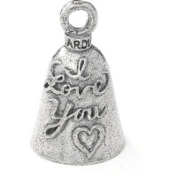 Guardian Bell I Love You Good Luck Bell W/Keyring & Black Velvet Gift Bag | Motorcycle Bell | Lead-Free Pewter | Good Luck Gift To Friends & Family | Bike Bell | Made In Usa
