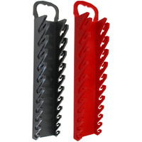 Jsp Manufacturing 11-Tool Gripper Wrench Organizer Tool Tray Kit For Stubby Or Line Wrenches (2 Piece Kit  Black & Red)