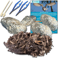 Amazing Owl Pellet Dissection Kit - 5-Piece Owl Pellet Set For Science Lab Projects - W/Tweezers And Wooden Probes - Ideal For Fun Science Projects - Barn Owl Ebook Included