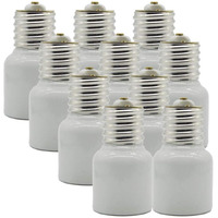 Emnooti Porcelain Mogul Socket Extender Mogul Base E39 Socket Extensions Adapter  E39 To E39 Screw Mogul Base Led Fluorescent Incandescent Lamp Holder Adapter 1500W 660V (10-Pack)