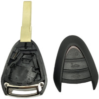 3 Buttons Replacement Key Fob Cover Case Fit For Porsche 911 Cayman Boxster Carrera Gt Remote Key Fob Shell (3Buttons)