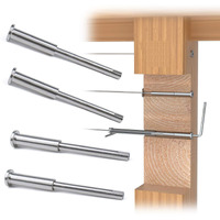 Muzata 20Pack 1/8"" Invisible Cable Railing Kit Swage Tensioner Hidden T316 Stainless Steel Threaded Stud For 2""X2"" 4""X4"" Wood Metal Post Deck Stairs Railing Cr52