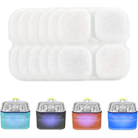 Wonder Creature Cat Fountain Filter Replacement  6/8/6+6/12+12 Pack For Crystal Cat Water Fountain  3L/101Oz Pet Water Fountain Filters (6 Pack)