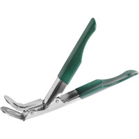 Kamaster Stainless Steel Grill Grate Lifter Gripper Grate Grabber With Green Protective Cover Big Grill Grate Lifter Tool For Big Green Egg Grill Kamado Charcoal Grill Smoker Weber Primo Grill Dome