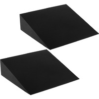 Deayou 2 Pack Yoga Foam Wedge  13"" Eva Foam Wedge Block For Exercise  Back Support  Footrest Cushion (Black)