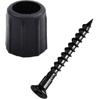 Myard 3/4"" Anti-Uv Black Baluster Connectors 50Pcs For 25 Round Balusters With Stainless Steel Screws  No Drilling Fast Installation For Deck Handrail Staircase Balusters