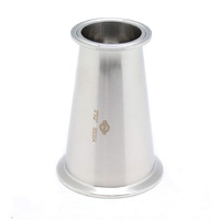 Qiimii Sanitary Tri Clamp Concentric Reducer Tri Clamp Clover Fittings Stainless Steel 304 Reducer (Size:3 Inch X 2 Inch)