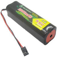 Qblpower 9.6V 2000Mah Nimh Battery Pack With Hitec Connector Square Futaba Nt8S600B Transmiter For Rc Cars Airplanes Heli Sailplanes