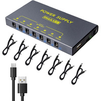 Lotmusic Portable Guitar Pedal Power Supply 7 Isolated Dc Output  Built-In 3.7V/10000Mah Rechargeable Battery For 9V Guitar Bass Effect Pedals With Short Circuit/Overcurrent Protection