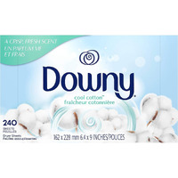 Downy Dryer Sheets Laundry Fabric Softener  Cool Cotton  240 Count