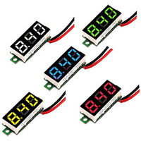 Mcigicm Voltage Tester  2.5V-30V Mini Digital Dc Voltmeter With 0.28 Inch Led Display (5 Pcs)