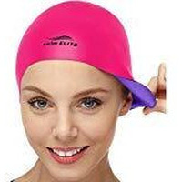 Reversible Silicone Swim Cap  Waterproof 2-In-1 Swimming Caps For Men And Women With Carry Bag  Flexible Adult Swimmers Cap For Short And Medium Length Hair