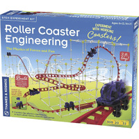 Thames & Kosmos Roller Coaster Engineering Stem Kit | Design  Build  Experiment W/ Working Roller Coaster Models | Explore Physics  Forces  Motion  Energy  Velocity & More | Solve Building Challenges