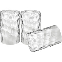 Anmire 3 Pack Clear Water Ripple Glass Shade  Cylinder Light Fixture Replacement Globe Or Cover With 1-5/8-Inch Fitter For Chandelier Wall Sconce Pendant Light  G0029