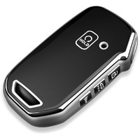 Tukellen For Kia Key Fob Cover Special Soft Tpu Key Case Cover Protector Compatible With Cerato Ceed Forte Niro Sorento Seltos Sportage Soul Telluride Remote/Smart Key Key Shell-Silver
