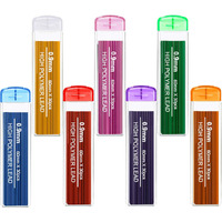 Zhehao 210 Pieces Colorful Refill Mechanical Pencil Refills For School Students Stationery  0.9 Mm  7 Colors