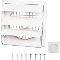 6'' Dryer Vent Cover Outdoor  Dryer Louver Vent Cover For Exterior Wall (Total Unit Size 8 Inches X 8 Inches)