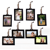 Klikel Family Tree Picture Frame Ornaments - 4 Vertical Hanging And 4 Horizontal Hanging Photo Frames - 1.5"" X 2.5"" Photo Opening