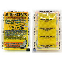 Individually Wrapped - Professional Car Air Freshener Pads - Remove Smells & Add Ambience (15 Per Pack) (Lemon Squeeze)