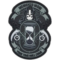 Memento Mori Your Time Will Come Patch [3D-Pvc Rubber - Hook Fastener Backing -Mm8]