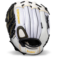 Franklin Sports Fastpitch Softball Glove - Fastpitch Pro - Adult And Youth Softball Mitt - Infield And Outfield - Left Handed Glove - White/Gold - 13"" Lefty