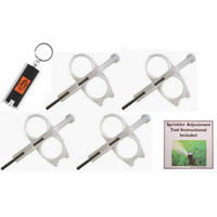 4 Pack Hunter Pgp Rotor Adjustment Tool - Pgp Sprinkler Keys/Rotor Tool/Pgp Adjustment Tool  Hunter Irrigation Sprinkler Key Adjustment Wrench Fits: Pgp  Pgj  I20  I25  I40 Heads + Led Keychain