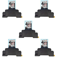 Ximimark 5Sets Dc 12V Coil Power Relay Ly2Nj Hh62P Jqx-13F Dpdt 8 Pin 10A With Socket Base