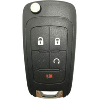 Key Fob Case Shell Fit For Chevrolet Chevy Equinox Sonic Gmc Terrain Oht01060512 4 Buttons Replacement Flip Folding Smart Car Key Fob Cover With Uncut Blade Blank (4 Buttons Flip Key Shell)